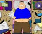 Fat Man on Bed Cartoon